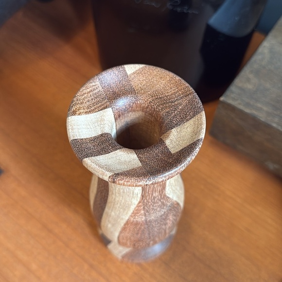 Handcrafted, vintage wood handle holder, heavy gorgeous execution - Picture 3 of 6